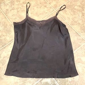 Gorgeous size small mocha brown lace camisole Johnny was 100% silk